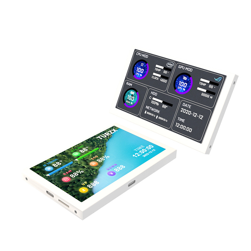 5-inch computer small secondary screen USB interface chassis secondary screen IPS high-definition PC notebook intelligent monitoring without AIDA64