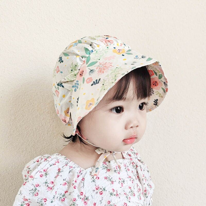 Baby Hat Spring Female Baby Spring and Autumn Thin Princess Cap Pure Cotton Korean Style Spring and Summer Newborn Girls' Toe Cap