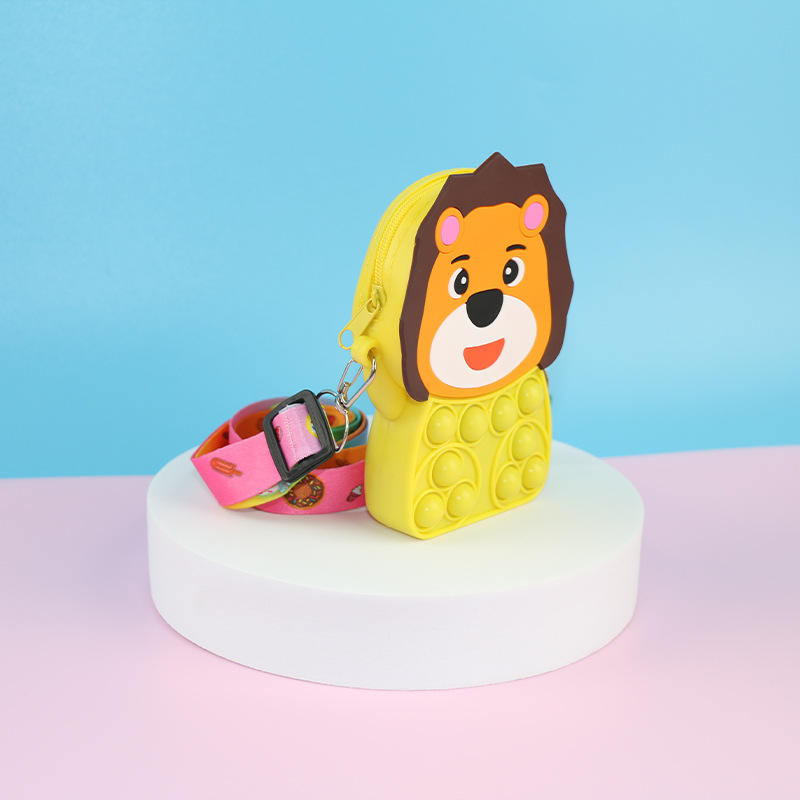 Mouse Killer pioneer children's messenger bag silicone coin purse girl cartoon backpack cosmetic bag soft glue pouch earphone bag
