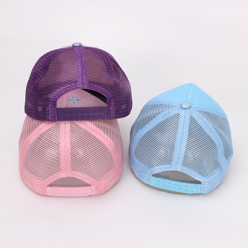 Foreign trade princess net cap wholesale cute cartoon sunscreen baseball cap girls sun cap Korean G411