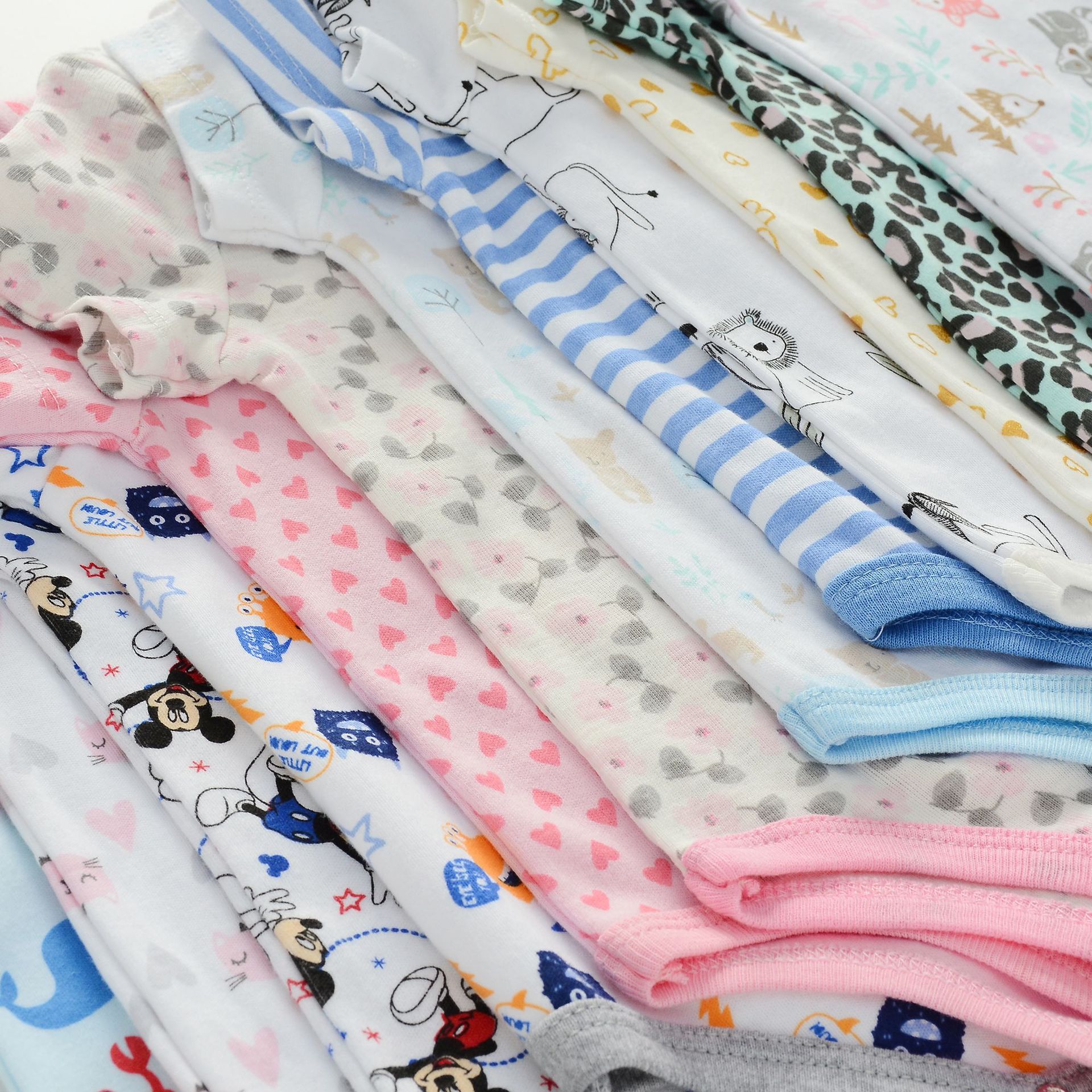 2024 Summer New Long-sleeved Short-sleeved Climbing Suit 0-1 Years Old Baby Cartoon Climbing Suit Foreign Trade Miscellaneous Long-sleeved Short Climbing Suit