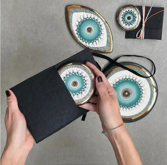 Cross-border New Evil Eye Wall Hanging Evil Eye Wall Hanging Acrylic Craft Home Decoration