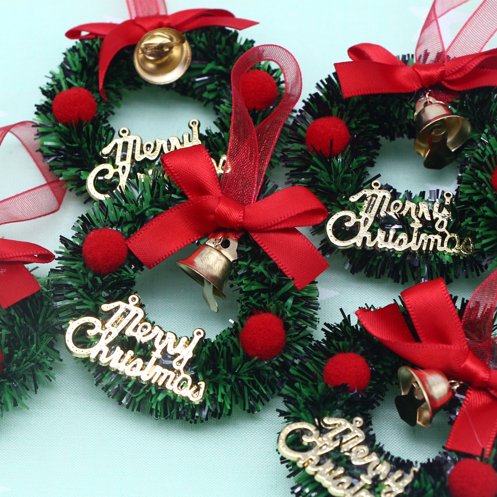 6cm красный бант гирлянда рождество сцена декоративный кулон  Christmas Wreath рождество декоративный