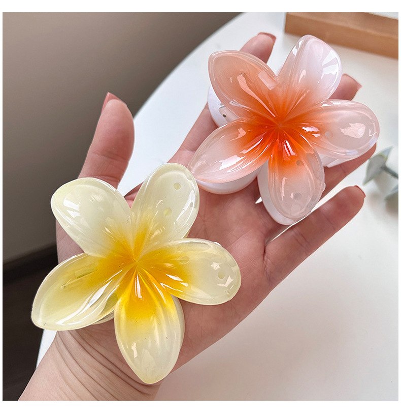 Egg Flower Grab Clip Advanced Gradient Flower Large Grab Clip Hair Accessories Super Fairy Head Disc Hair Headwear Shark Clip_voghion.com