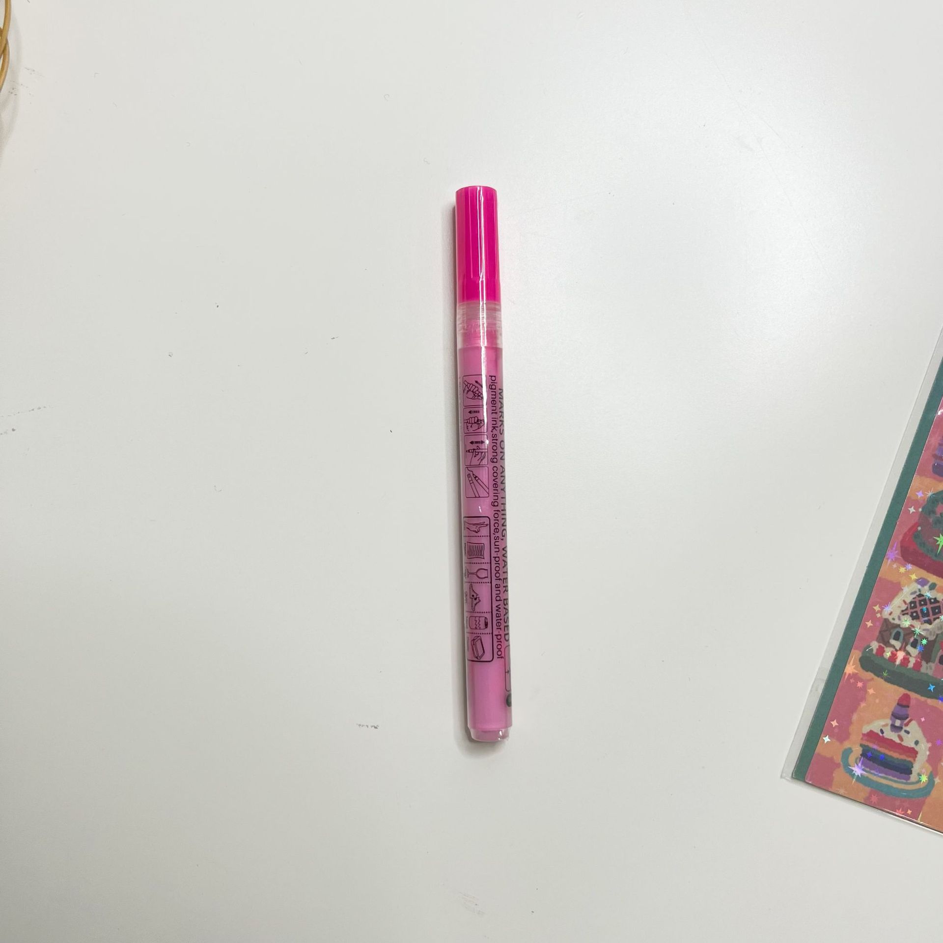 Star goo card decoration color white paint pen marker pen marker pen photo album Hand account pen acrylic pen thin head