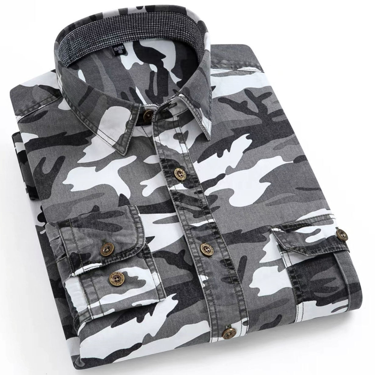 Spring and Autumn cotton camouflage shirt long-sleeved men's outdoor casual printed workwear shirt jacket men's clothing wholesale