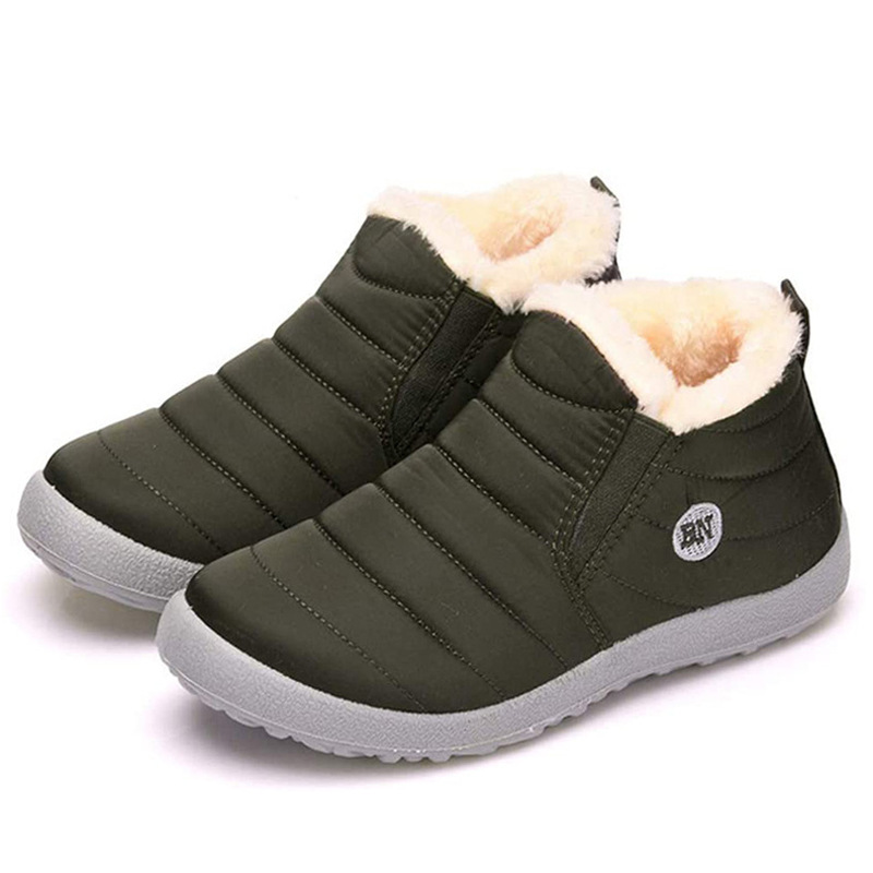 Cross-border New Cotton Shoes Waterproof Wear-resistant Lightweight Old People's Shoes Fleece-lined Cotton Boots Casual Non-slip Snow Boots Large Size