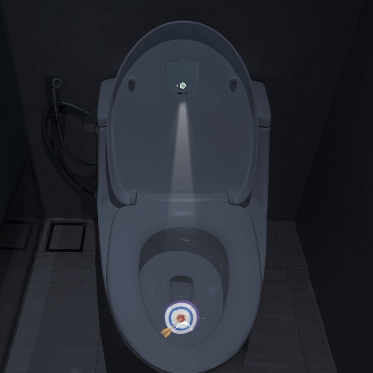 2023 new creative toilet projection lamp intelligent human body induction night light light control induction atmosphere lamp toilet lamp