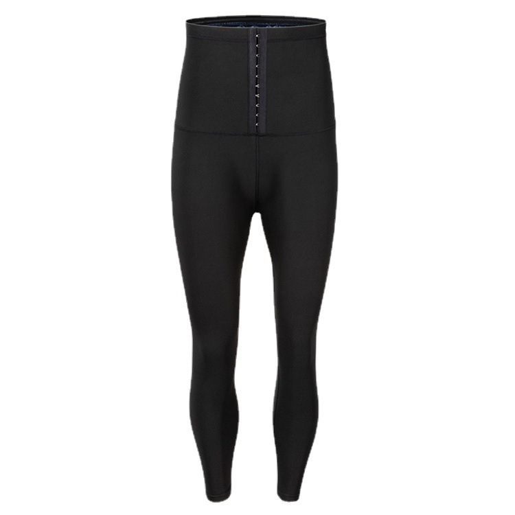 Sweaty Pants Amazon Men's Sports Fitness European and American Abdominal Pants Yoga Breasted Waist Tight Waist Tight Body-Fit Pants