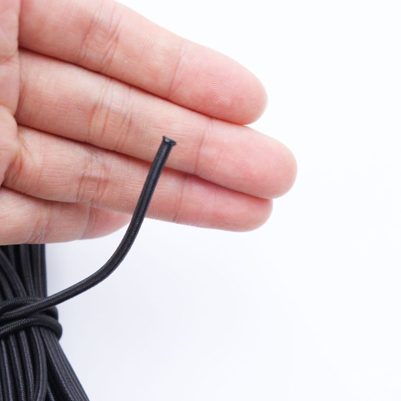 【展开】3mm 10メートルの长さの独立包装弾性ロープ黒い弾性ロープの热い切断の长さ|undefined