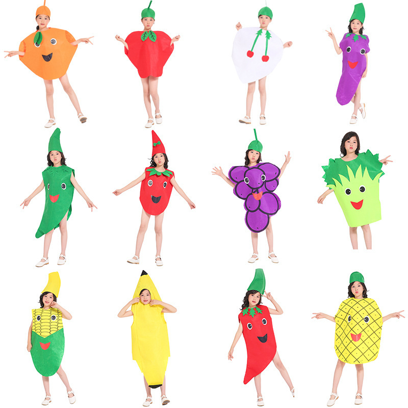 Children's Day Fruit Costume Vegetable Kindergarten Environmental Fashion Show Halloween Pumpkin Stage Costume