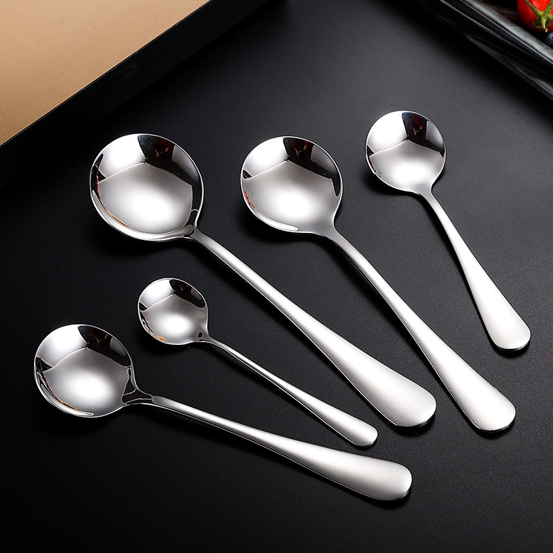 1010 series 304 stainless steel Western tableware knife, fork and spoon suit dessert spoon Fork coffee spoon fine polishing cloth wheel light