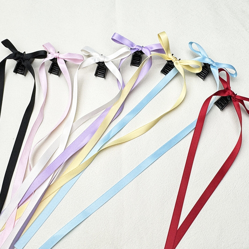36cm Ribbon Long Polyester Cotton Bow Grab Ballet Style Fairy Sweet Hairpin Y2K Princess Cute Headwear