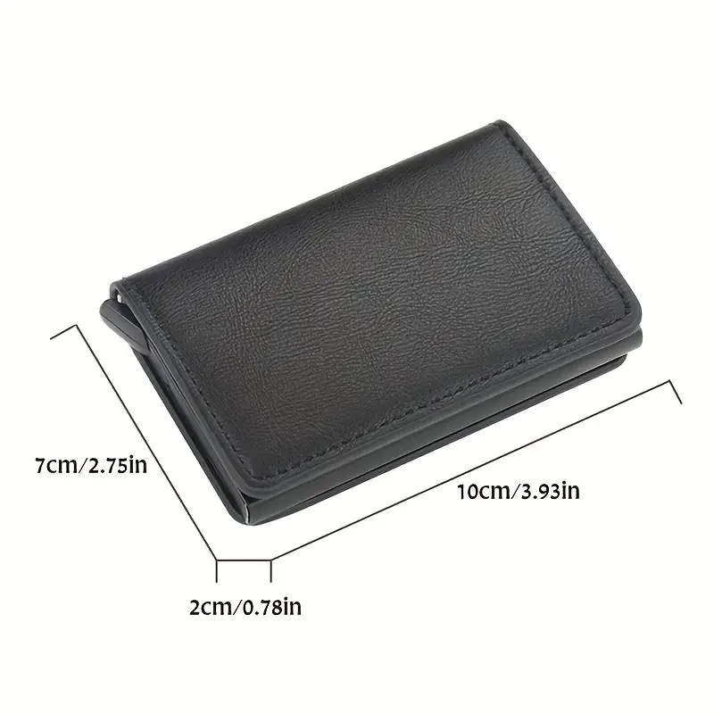 Card bag men's European and American short anti-magnetic multi-card slot card holder automatic ejection bank card holder RFID anti-theft card swipe bag