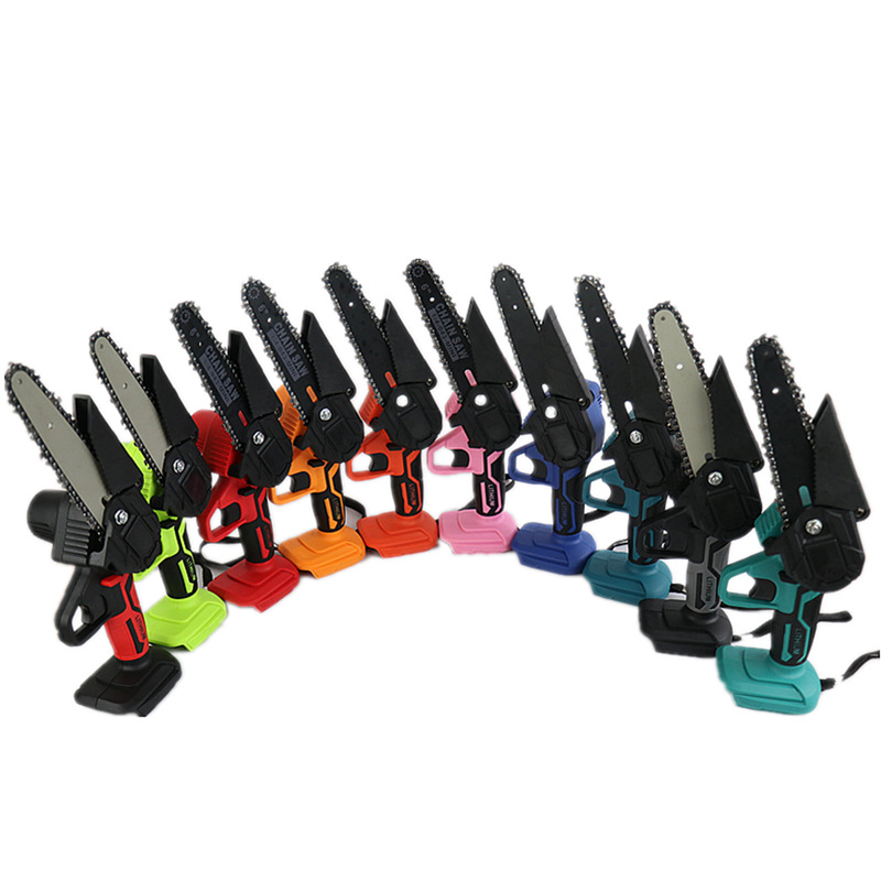 Hand-held Mini 6 Inch Electric Chain Saw Rechargeable Electric Saw Logging Saw Cutting Tree Household Small Hand-held Chain Saw Electric Saw