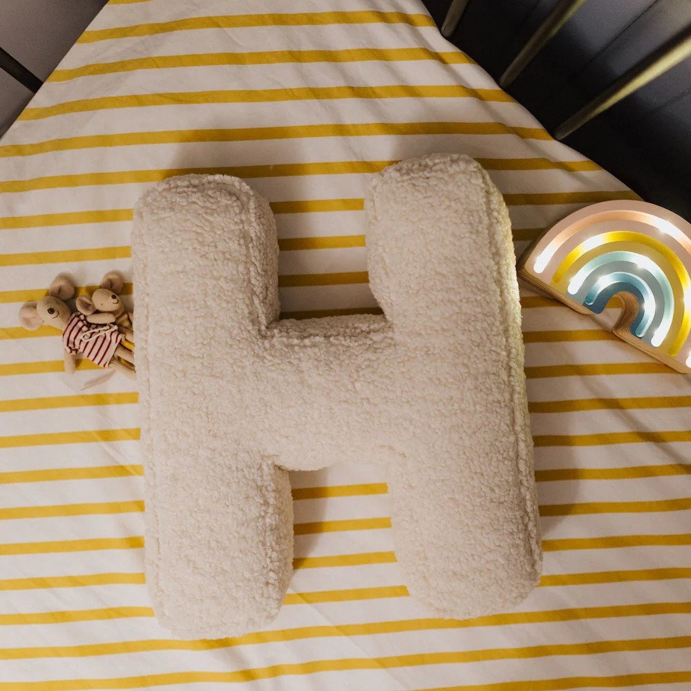 Ins New ABC 26 Lamb Fleece Letter Children's Toy Pillow Children's Sleep Comfort Pillow Background Pack