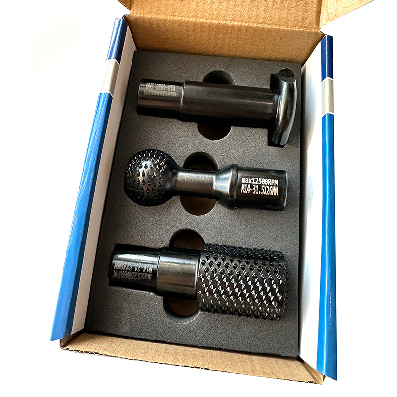 Cross-border e-commerce new woodworking slotting device polishing hole reaming ball chisel three-in-one woodworking tool suit