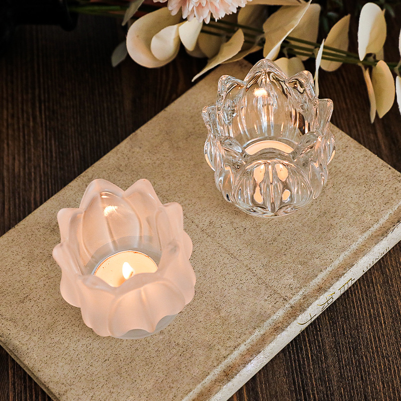 ins Style Tulip Glass Candle Holder Flower Candle Room Decoration Romantic Ornaments Aidou Photography Posing Props
