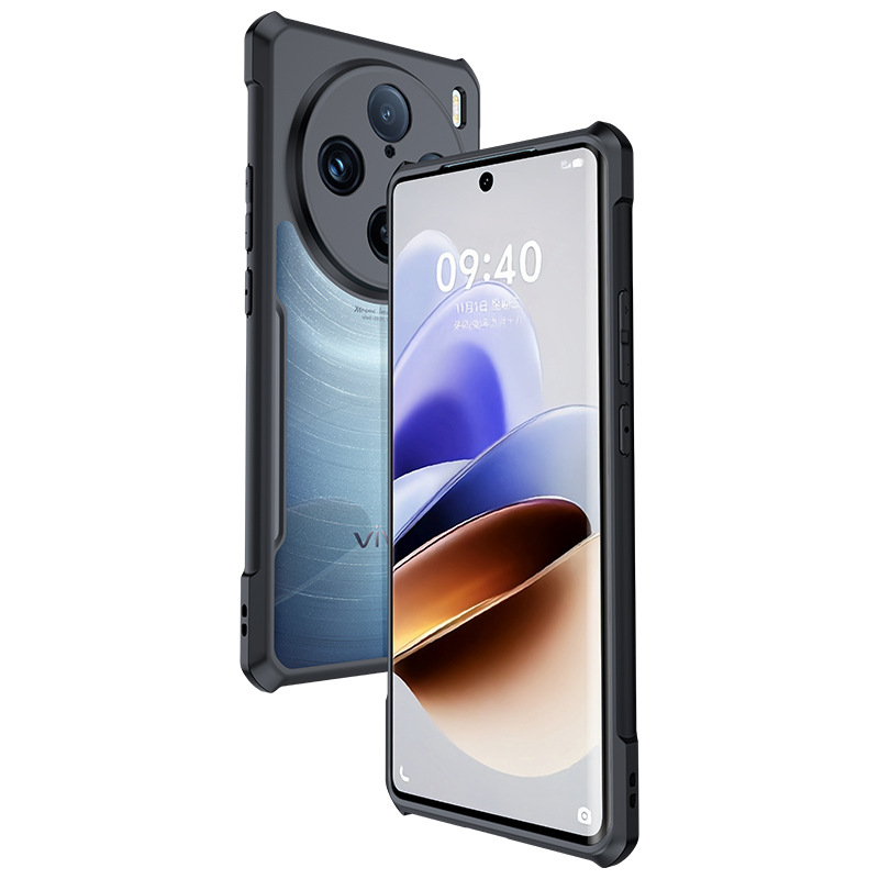 Xundi is suitable for vivo x100 new mobile phone airbag anti-fall shell 100pro half bag fine hole X100S protective shell