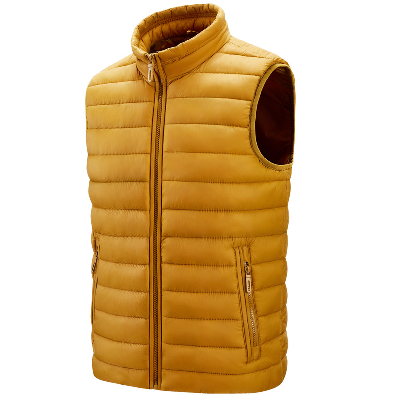 Rib cotton vest men's autumn and winter Korean version of thick warm vest cross-border sleeveless waistcoat wholesale