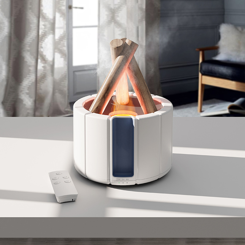 Cross-Border New Flame Aromatherapy Humidifier for Bedroom, Small Living Room Desktop Home Campfire Aromatherapy Humidifier