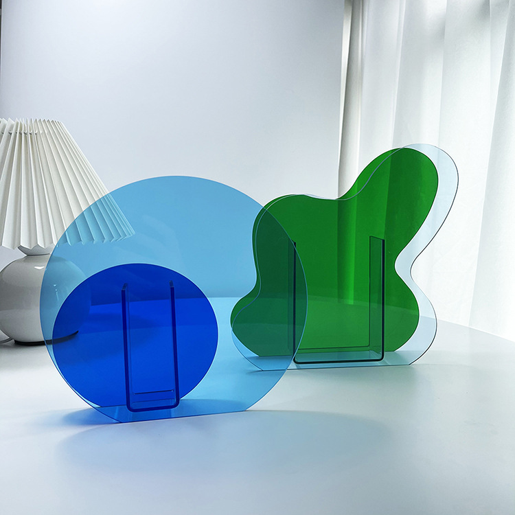 Nordic Simple Flower Vase INS Living Room Home Decorations Desktop Ornaments Colorful Acrylic Dried Vase