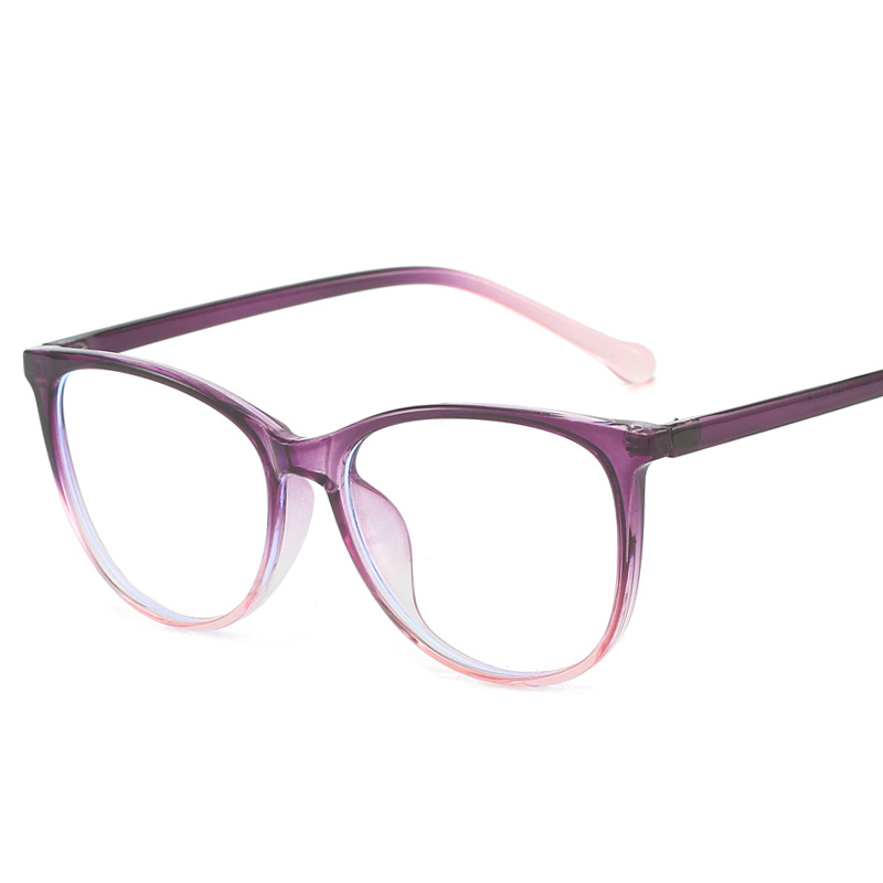 Cat's Eye large frame anti-blue light glasses women's retro contrast color plain glasses can be equipped with degrees plain glasses frame fashion