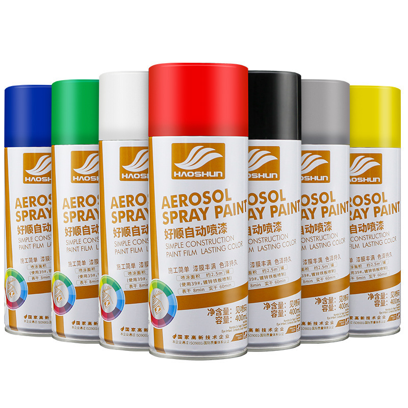 Haoshun paint wholesale paint 450ml metal paint black and white gold car color change wall paint hand self-painting