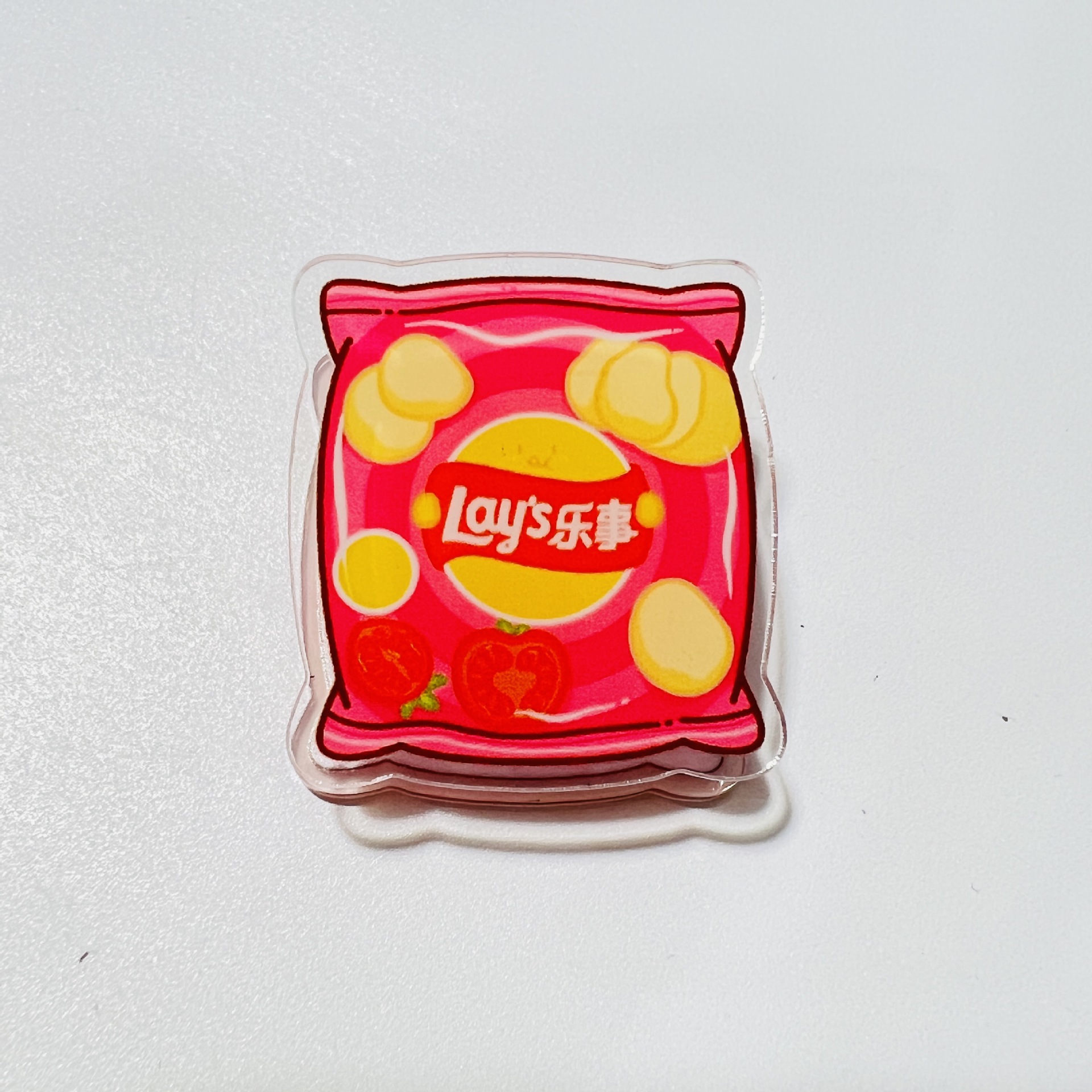 Simulation cartoon cute childhood snack bag note clip acrylic double-sided PP clip photo clip sealing clip