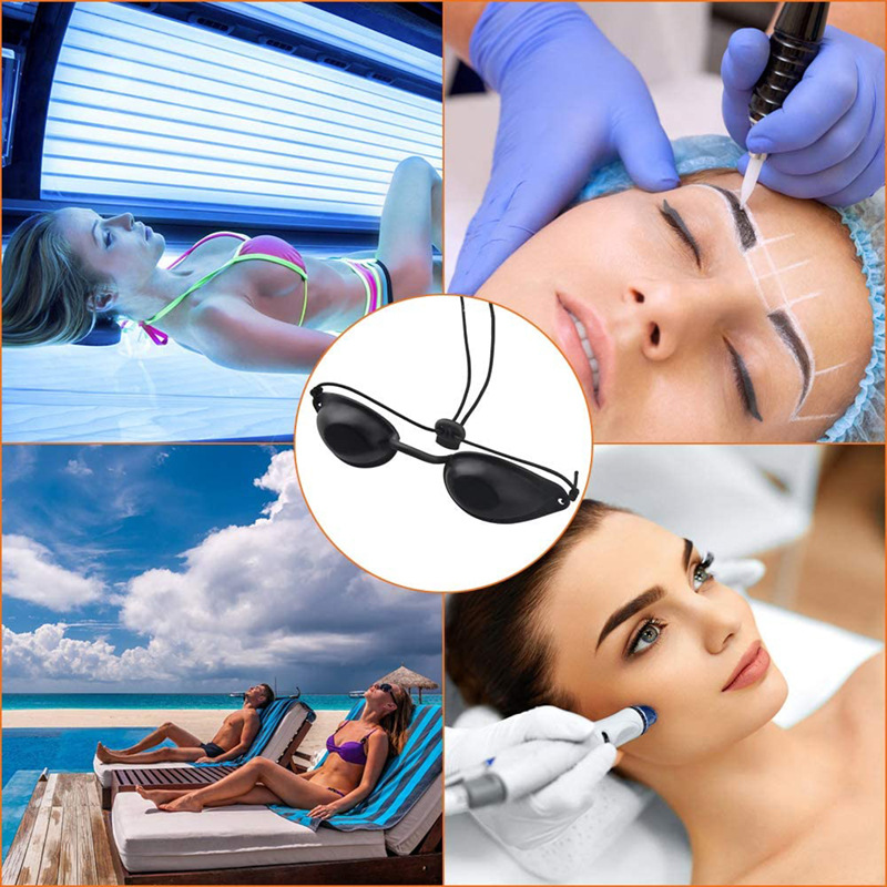 Freezing point red blue phototherapy row light laser small glasses LED spectrometer beauty instrument protective eye mask shading goggles