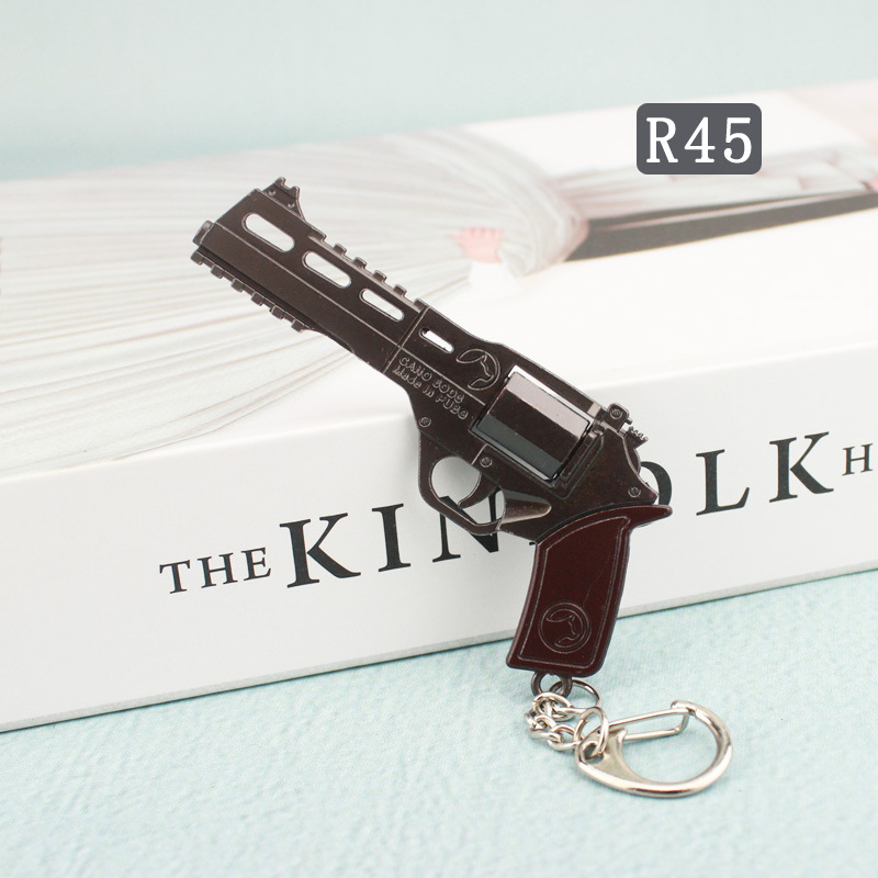 Jedi Survival Eating Chicken Peripheral Keychain Revolver Weapon Model Pendant P92 R45 R1895 Wholesale