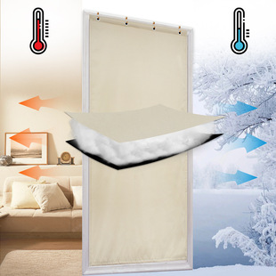 European winter and summer thickened cotton door curtain waterproof entrance door windproof cold cross-border Amazon thermal insulation door curtain