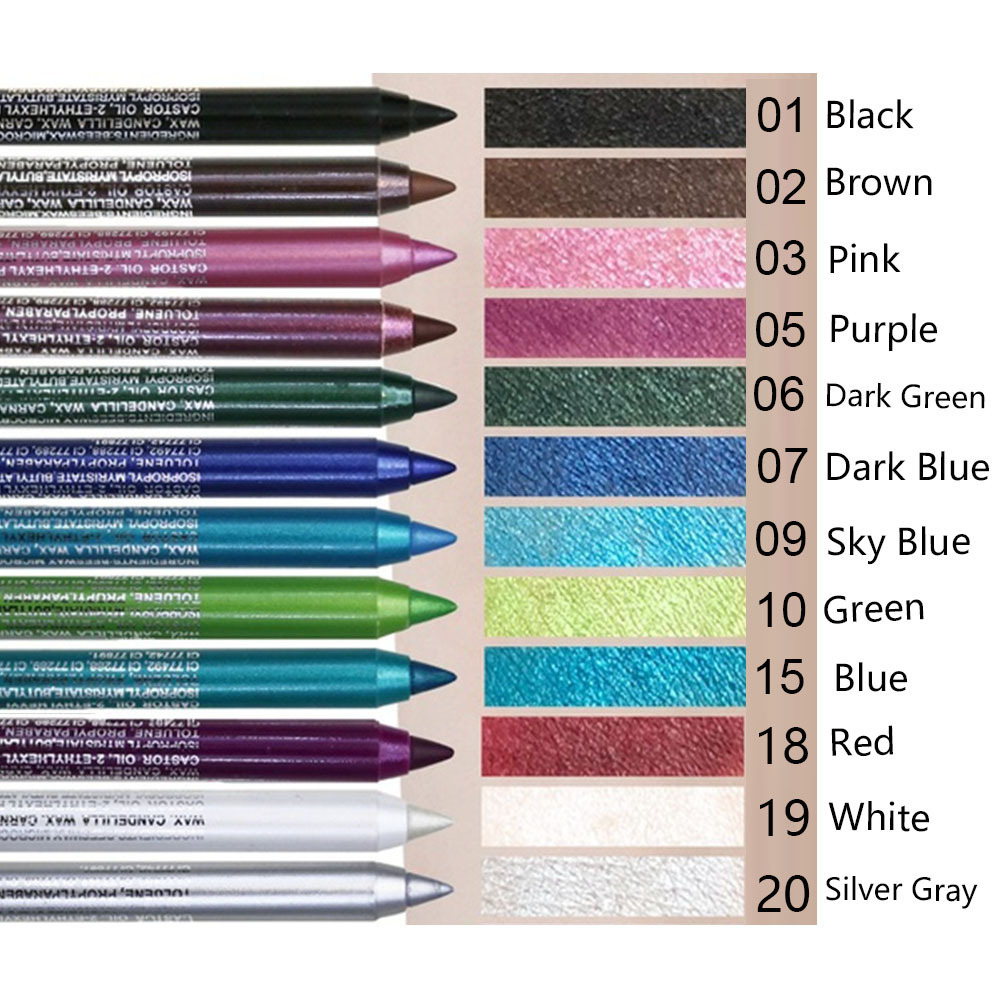 Cross-border exclusive 14-color color eyeliner glue pen pearlescent eyeshadow Pen Waterproof non-smudging evpctDNM Amazon new