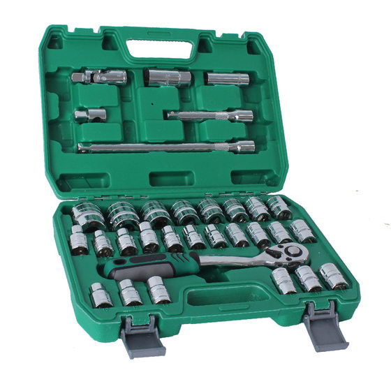 32-piece socket wrench suit 1/2 comprehensive machine repair suit tool 24-tooth ratchet wrench 72-tooth socket set
