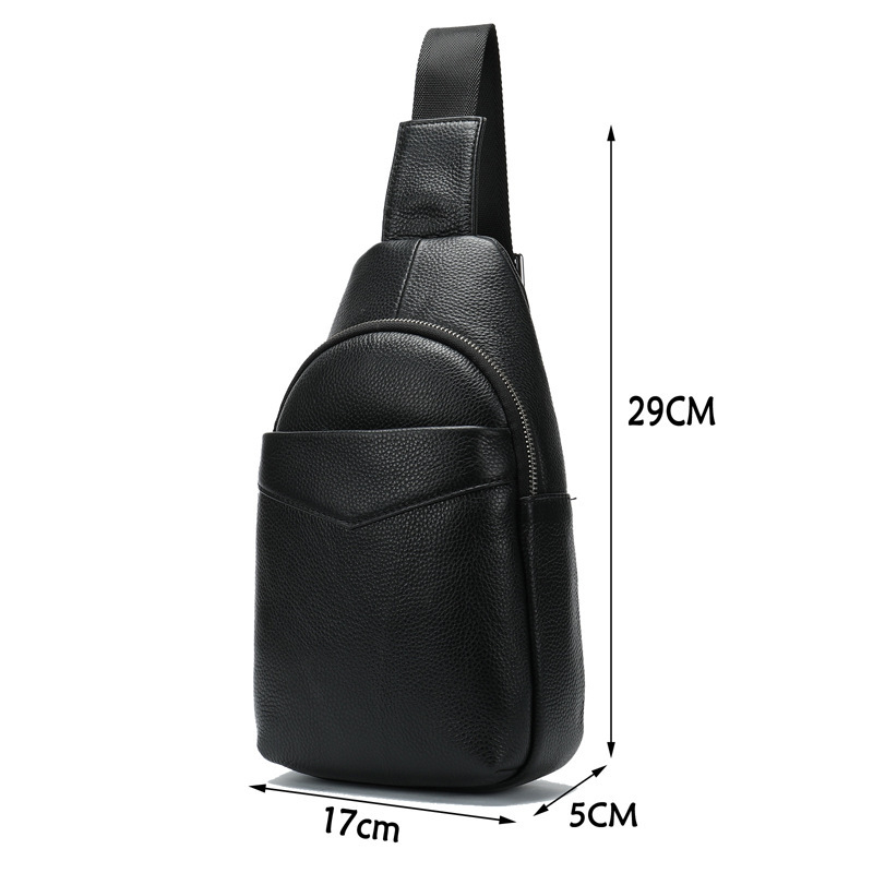 本革ショルダーバッグ男性用ファッションスポーツモデルのトップ層牛革ショルダーバッグ男性用斜めショルダーバッグ多機能胸バッグ卸売り|undefined