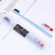 Blue bamboo charcoal straw toothbrush (with 3G Jinmei toothpaste)