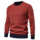 Knitted Top Men's Foreign Trade Base Autumn and Winter Men's Crewneck Men's Personalized Men's Pullover Warm
