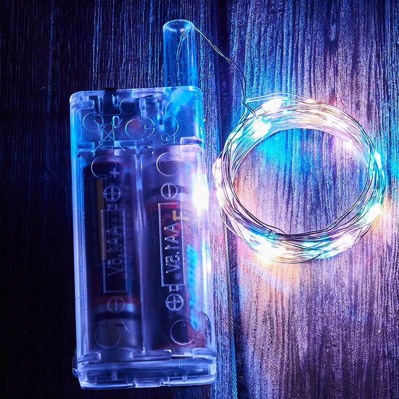 スポット波球2節電池ケース30led銅線ランプクリスマス装飾ギフトボックス花束カラーランプ|undefined