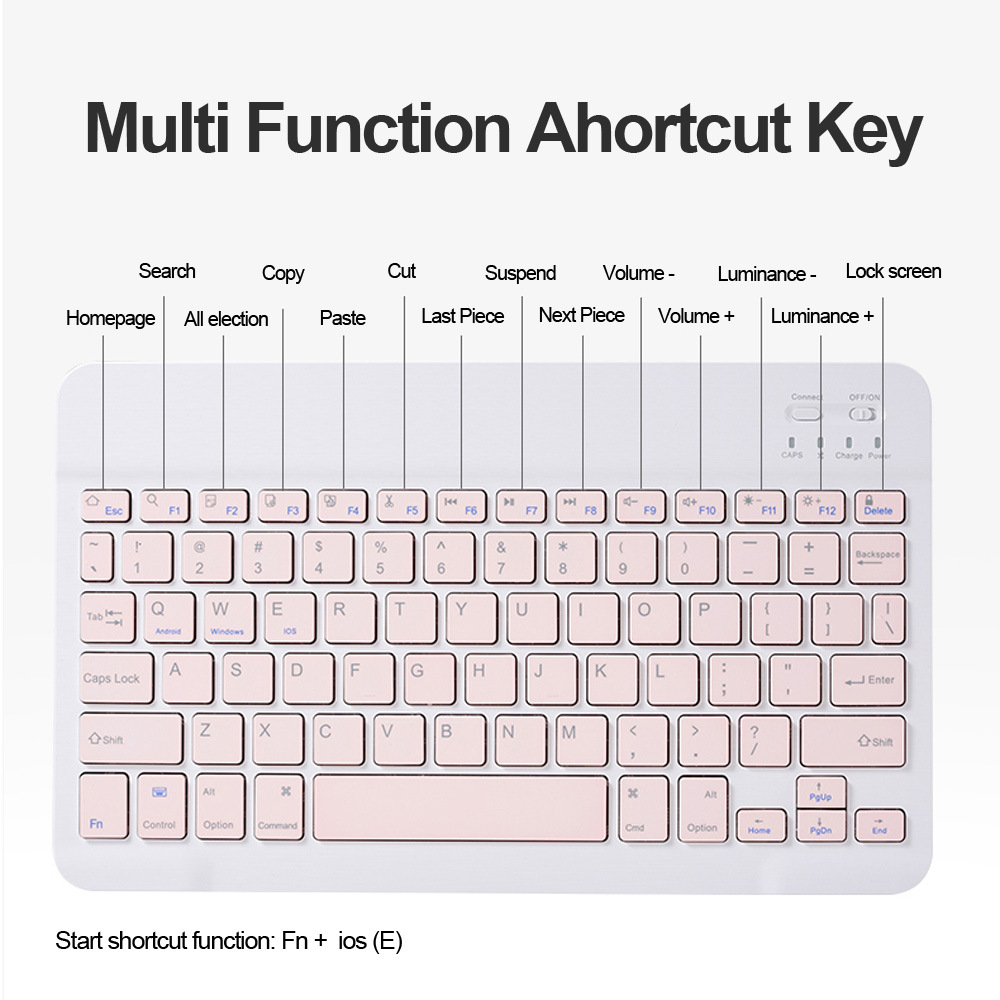 For Samsung S6lite Bluetooth Keyboard Leather Case A9Plus Backlit Bluetooth Keyboard with Pen Slot S9FEPlus Case