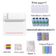 C19 Powder 5 Thermosensitive 5 Adhesive 3 Color Paper 3 Color Adhesive Pen Sticker Storage Bag
