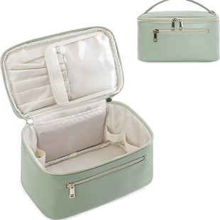Cross-border new portable cosmetic bag waterproof PU leather multi-functional wash bag large capacity Travel storage bag
