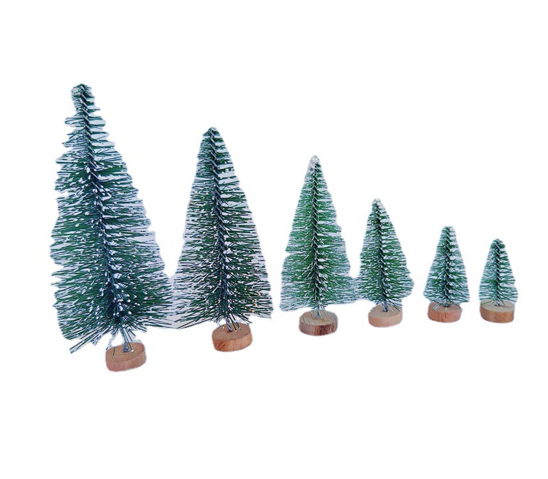 緑の装飾のミニクリスマスツリーの松の針のゴムの糸の上で雪の塔の松のテーブルの置物の小さいクリスマスツリーの5-12.5cm|undefined