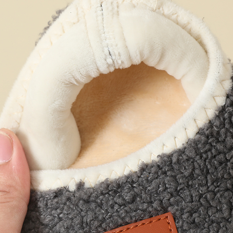 Autumn and winter men's and women's floor shoes velvet thickened adult women's socks home warm Men's cotton shoes non-slip adult early education socks