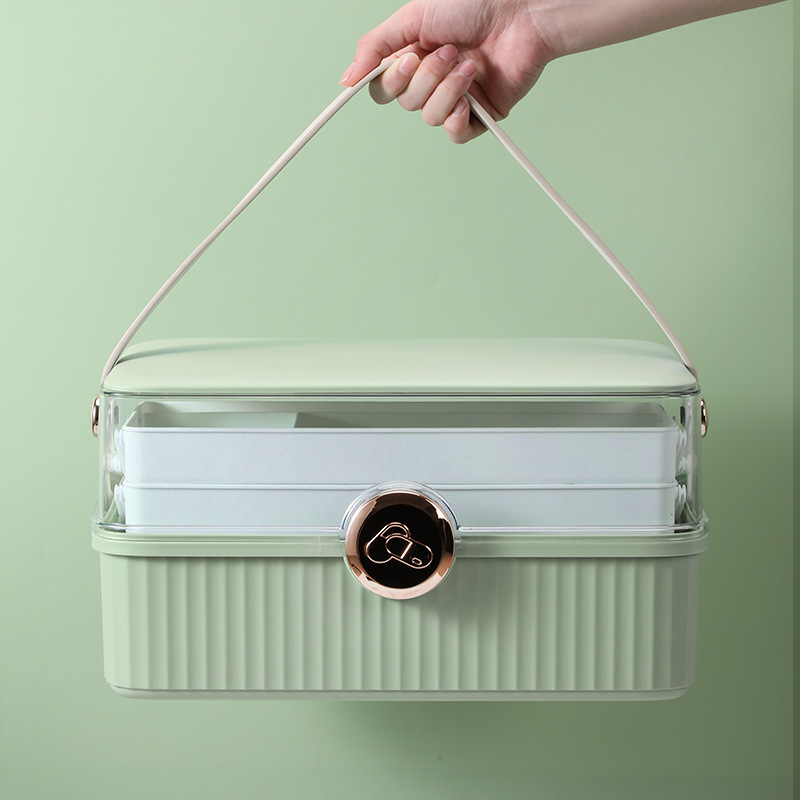 Large Medicine Box Home Storage Household Large Capacity Dormitory Emergency Medical Box Drug Multi-Layer Portable Storage Medicine Box
