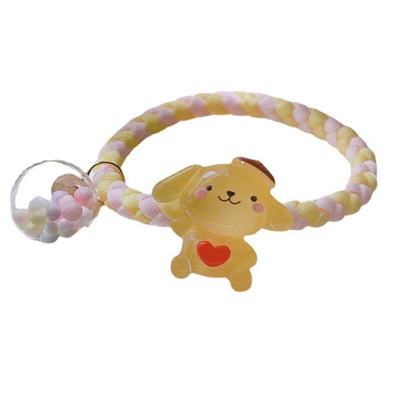 Double color hair rope Sanrio cartoon glass bubble wishing ball head rope female students hair cute trinkets