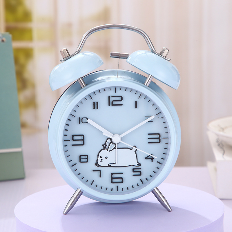 Wholesale Creative Personality Metal Student Children Bedroom Bedside Battery Timing Round Digital Scale Bell Alarm Clock