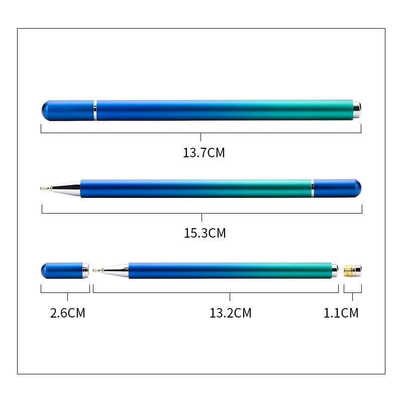 グラデーションカラー磁気吸引タッチスクリーンスタイラスペン吸盤ペンヘッド透明ラウンドディスク容量性手書き|undefined