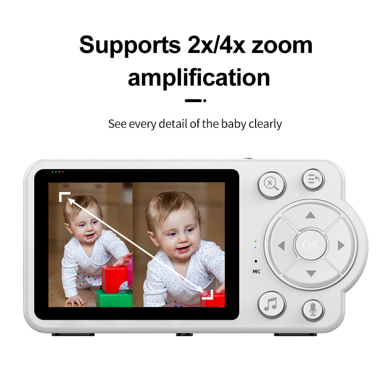 New baby monitor household wireless 2.8-inch children monitor intelligent baby care device cross-border