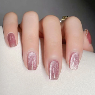 Explosions Red Cat's Eye wearing nail nail nail 24 fake nails finished false nails