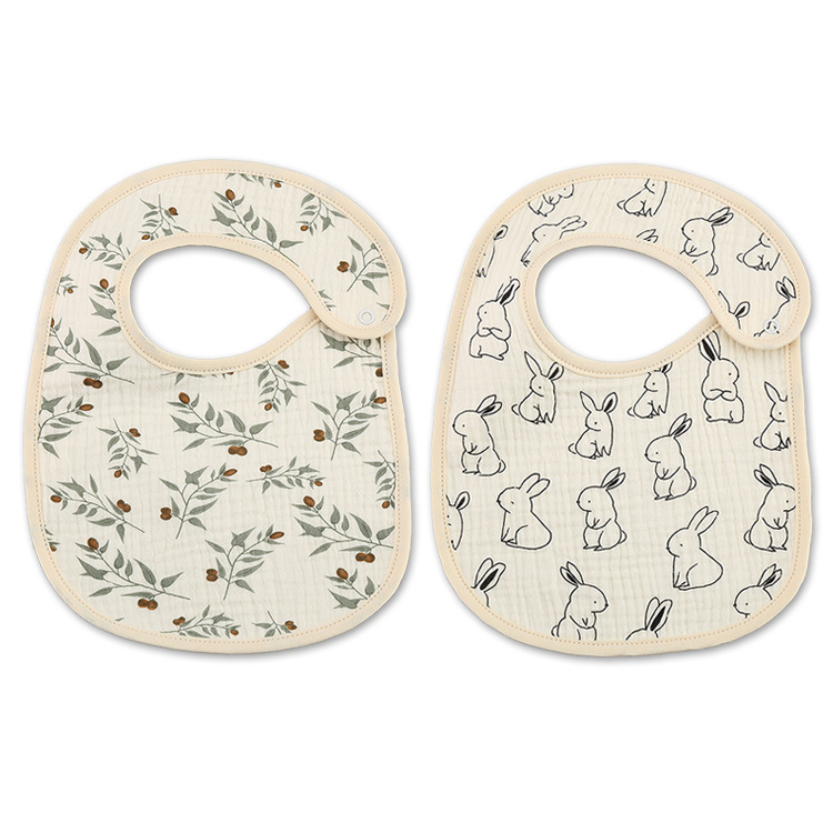 Cross-border Summer Children's Bib Cotton Baby Bib Waterproof Slippery Bag Baby Cotton Gauze Slippery Towel Category A